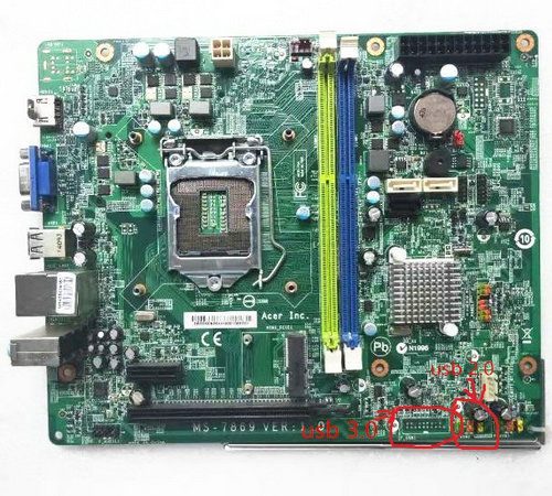 Acer Aspire TC-605 TC-705 XC-605 XC-705 MS-7869 Desktop-Motherboards Frontblende USB 2.0