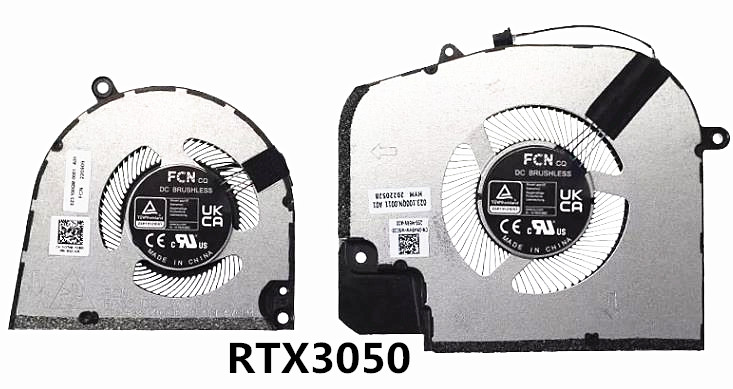 CPU+GPU-Lüfter RTX3050 für Dell Inspiron 16 Plus 7620 0N49HW 0Y2TW5