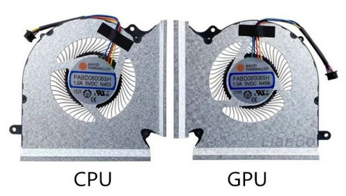 CPU+GPU-Lüfter für MSI MS-1541 MS-1542