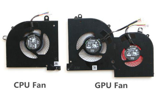 CPU + GPU Kühler Lüfter 4-Pin für MSI Gs65 8rf-408 - zum Schließen ins Bild klicken