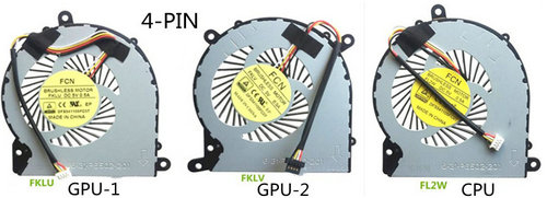 CPU+GPU-Lüfter 4-Pin für Medion DFS541105FC0T FL2W DFS541105FC0T FKLU DFS541105FC0T FKLV